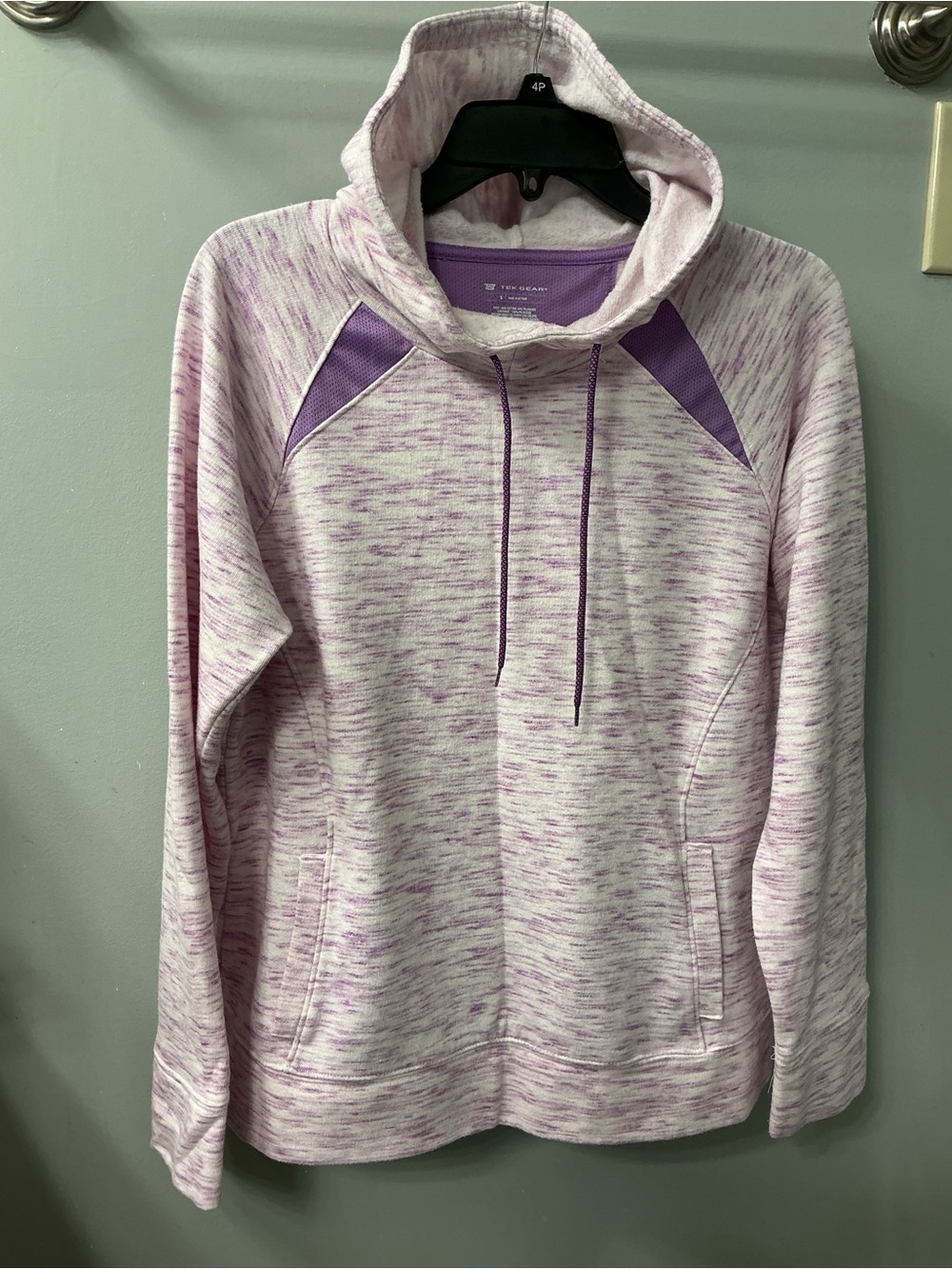 Tek Gear Purple Twist Space Dye Pullover Hoodie